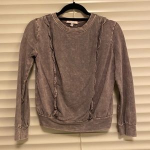 Anthropologie Pullover sweatshirt with ruffles, XS